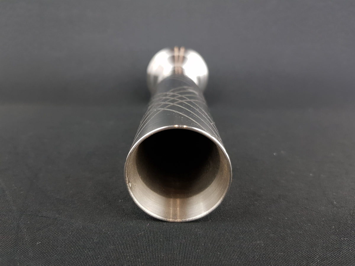 Vintage Brutalist BMF Metal Cylinder Steel Vase from West Germany