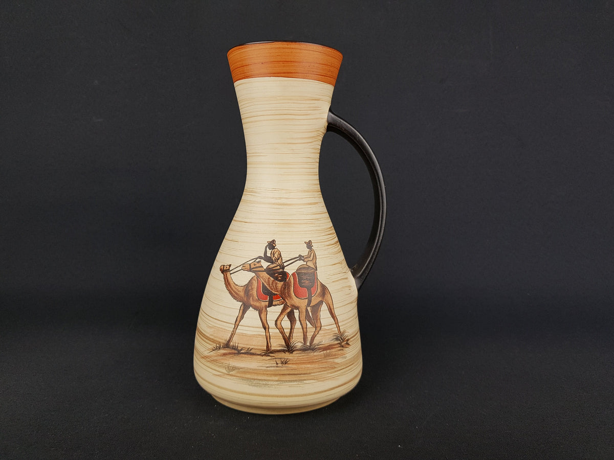 Vintage DÜMLER & BREIDEN Vase 1345/26 with Oase decor West German Pottery 1960s Fat Lava Era