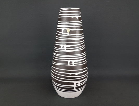 Vintage SCHLOSSBERG KERAMIK Vase by Liesel Spornhauer with Roulette decor 10 West German Pottery 1950s