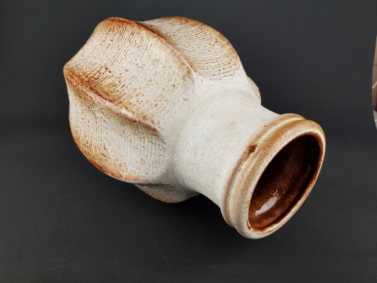 Vintage CARSTENS TONNIESHOF KERAMIK Large Beige Vase 7831-40 West German Pottery 1960s