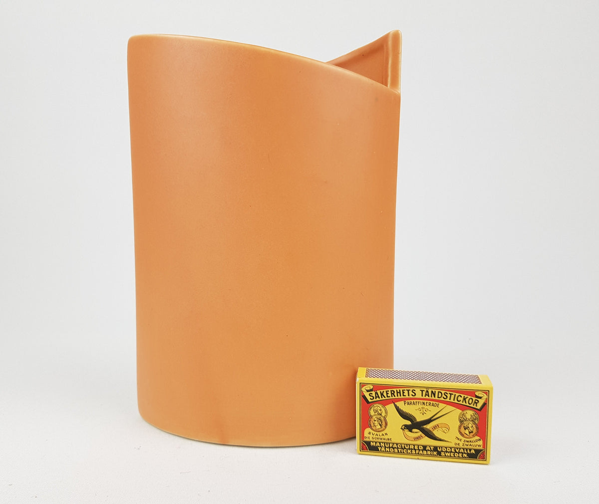 Vintage Salmon Pink ASA SELECTION (former Sgrafo Modern) Vase West German Pottery 1980s