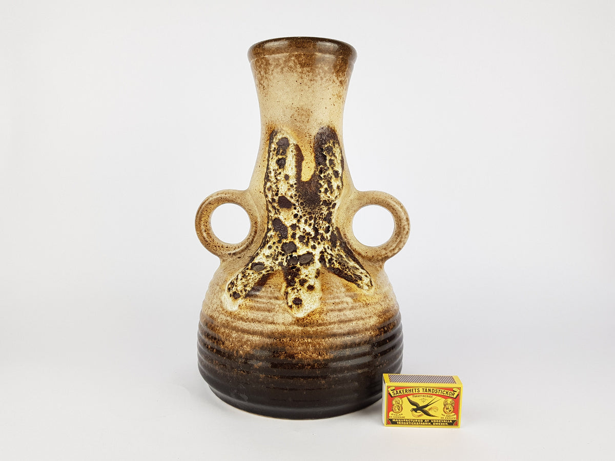 Vintage DÜMLER & BREIDEN Fat Lava Vase 1142/30 West German Pottery 1960s