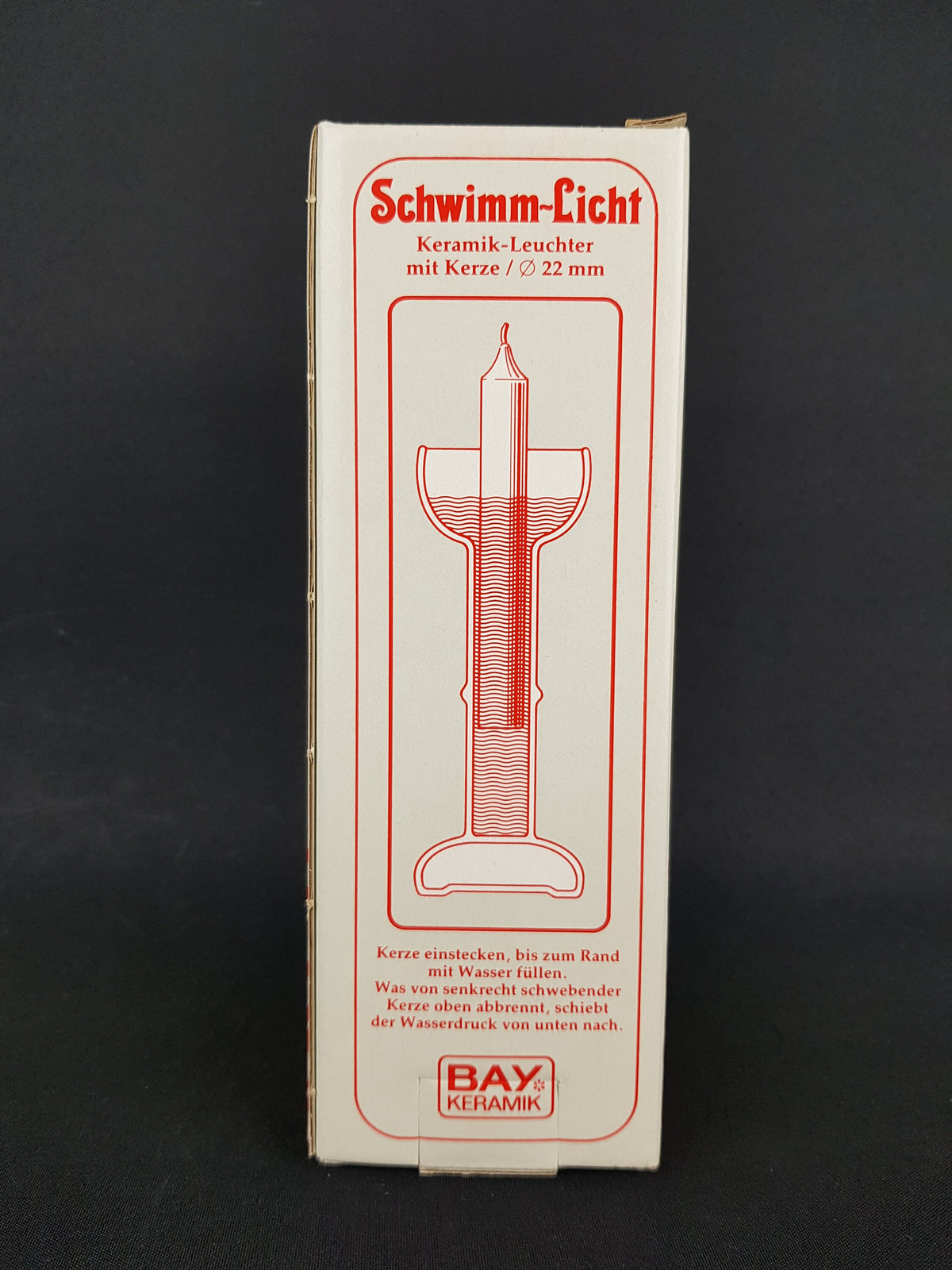 Vintage BAY KERAMIK Schwimm-Licht Candle Holder with Floating Candle West German Pottery Fat Lava Era