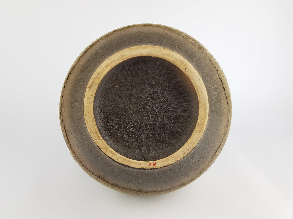 XL Vintage Green and Brown SCHEURICH KERAMIK Fat Lava Vase West German Pottery 1960s 1970s