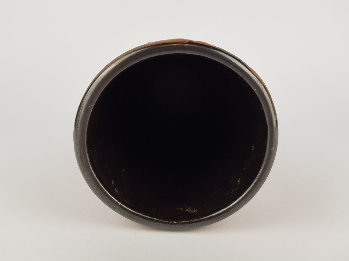 Vintage SPARA KERAMIK Fat Lava Vase with Relief Decor 618/20 Design By Halidan Kutlv West German Pottery 1960s