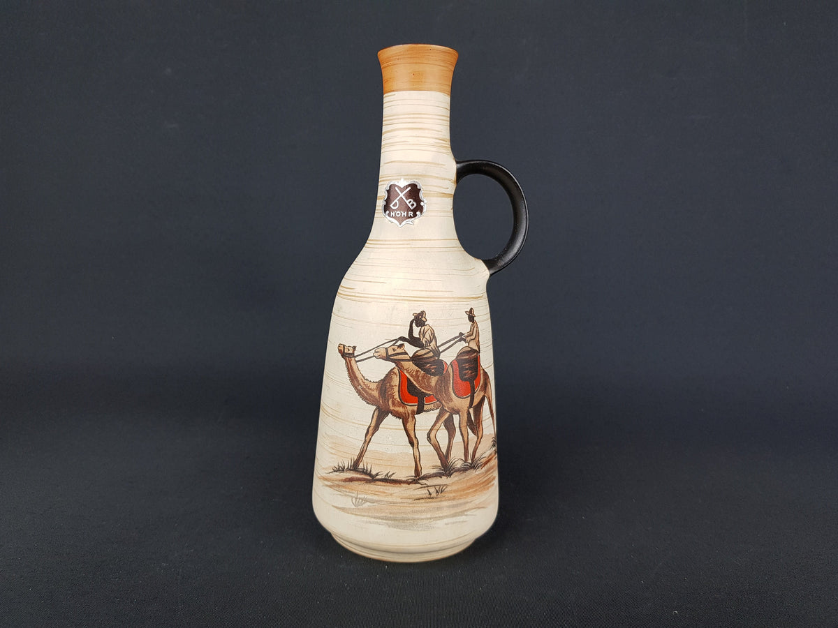Vintage DÜMLER & BREIDEN Vase 1342/24 with Oase decor West German Pottery 1960s Fat Lava Era