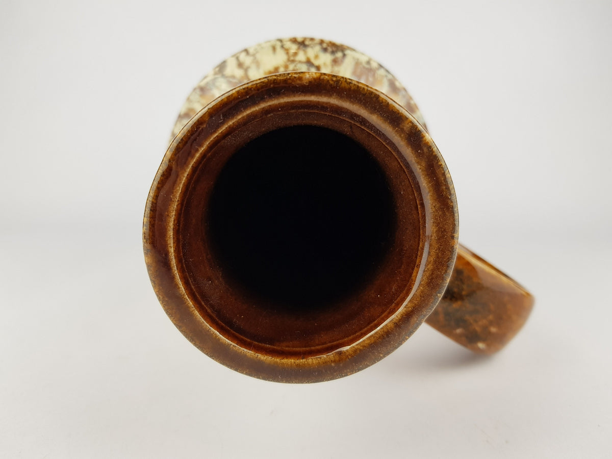 XL Vintage SCHEURICH KERAMIK Fat Lava Brown Floor Vase 412 40 West German Pottery 1970s