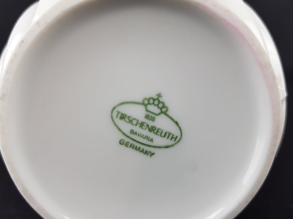 Vintage TIRSCHENREUTH Bavaria Porzellan Op Art vase West German Pottery 1960 1970s