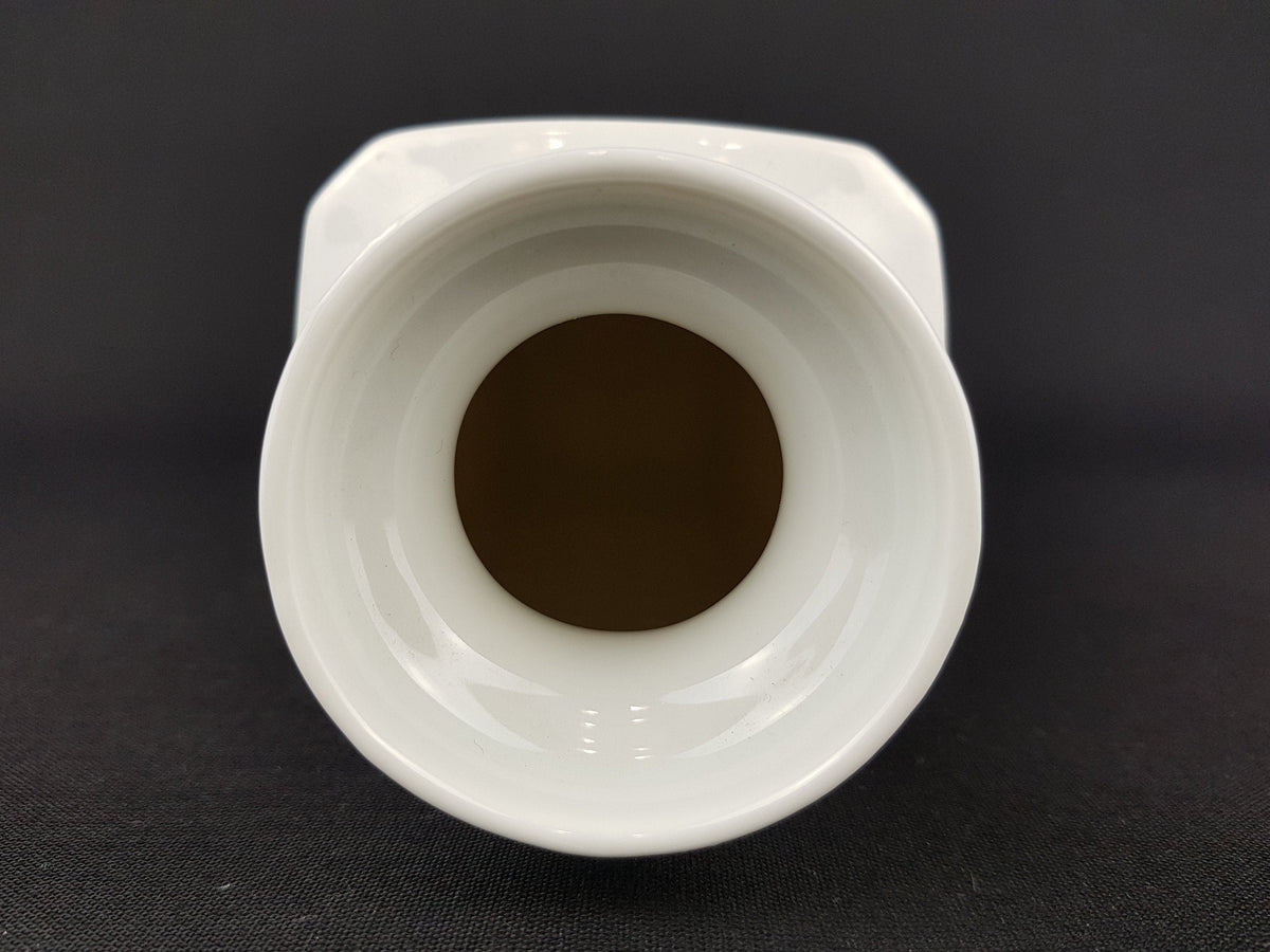 Vintage White EDELSTEIN PORZELLAN With Circle Relief Decor Vase 1165 2 Bavaria Germany 1960s
