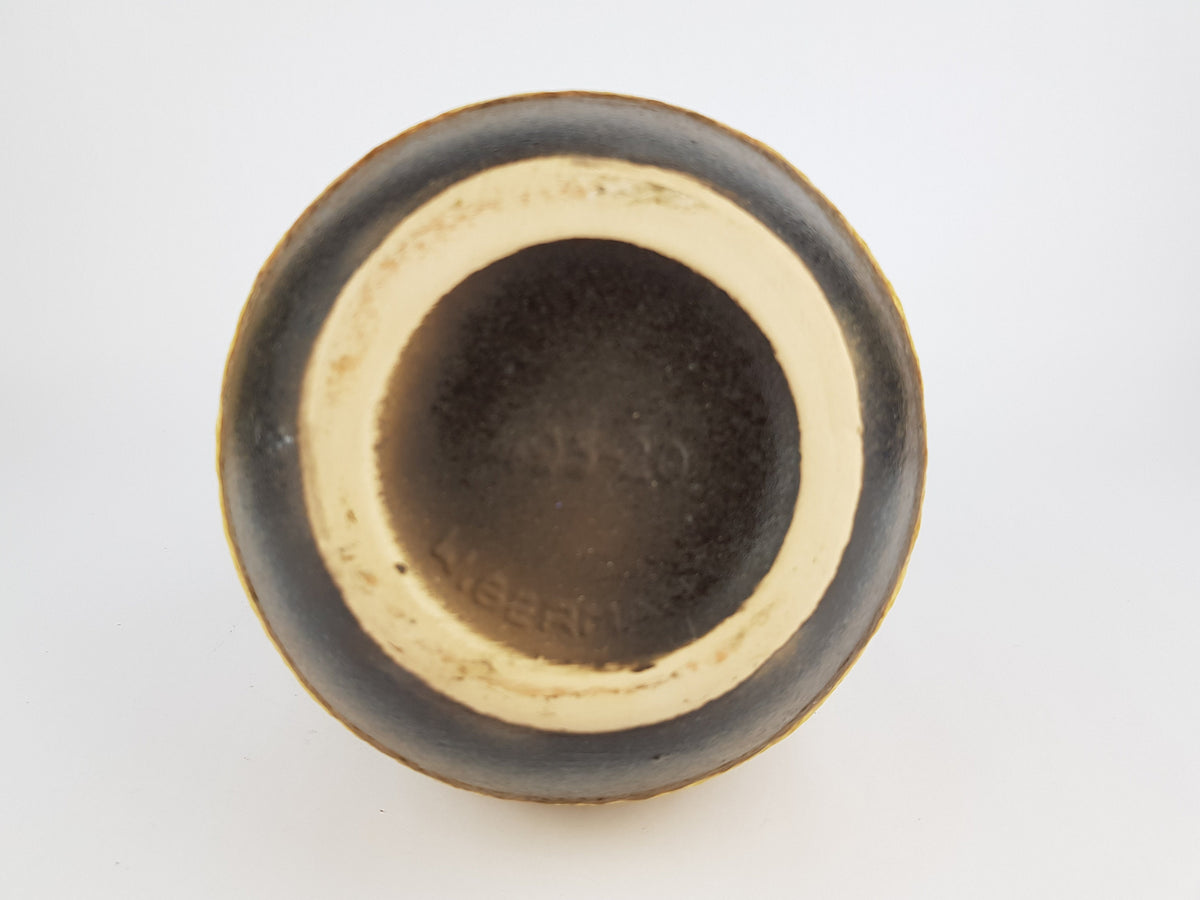 Vintage Brown Ochre SCHEURICH KERAMIK Fat Lava Vase 495-20 with Haro decor West German Pottery 1960s 1970s