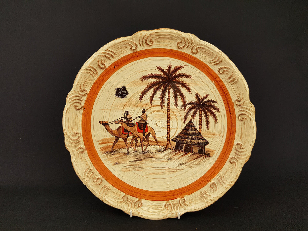 Vintage DÜMLER & BREIDEN Bowl 987/29 with Oase decor West German Pottery 1960s Fat Lava Era