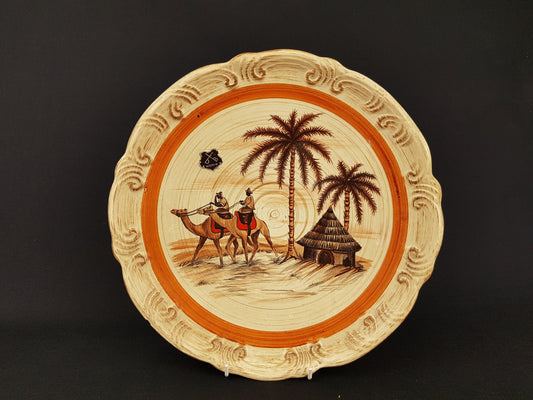 Vintage DÜMLER & BREIDEN Bowl 987/29 with Oase decor West German Pottery 1960s Fat Lava Era