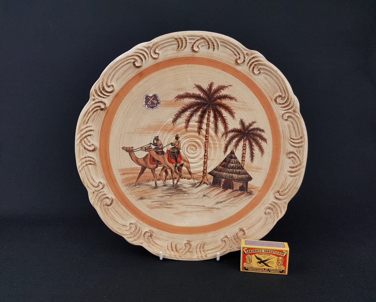 Vintage DÜMLER & BREIDEN Bowl 987/29 with Oase decor West German Pottery 1960s Fat Lava Era