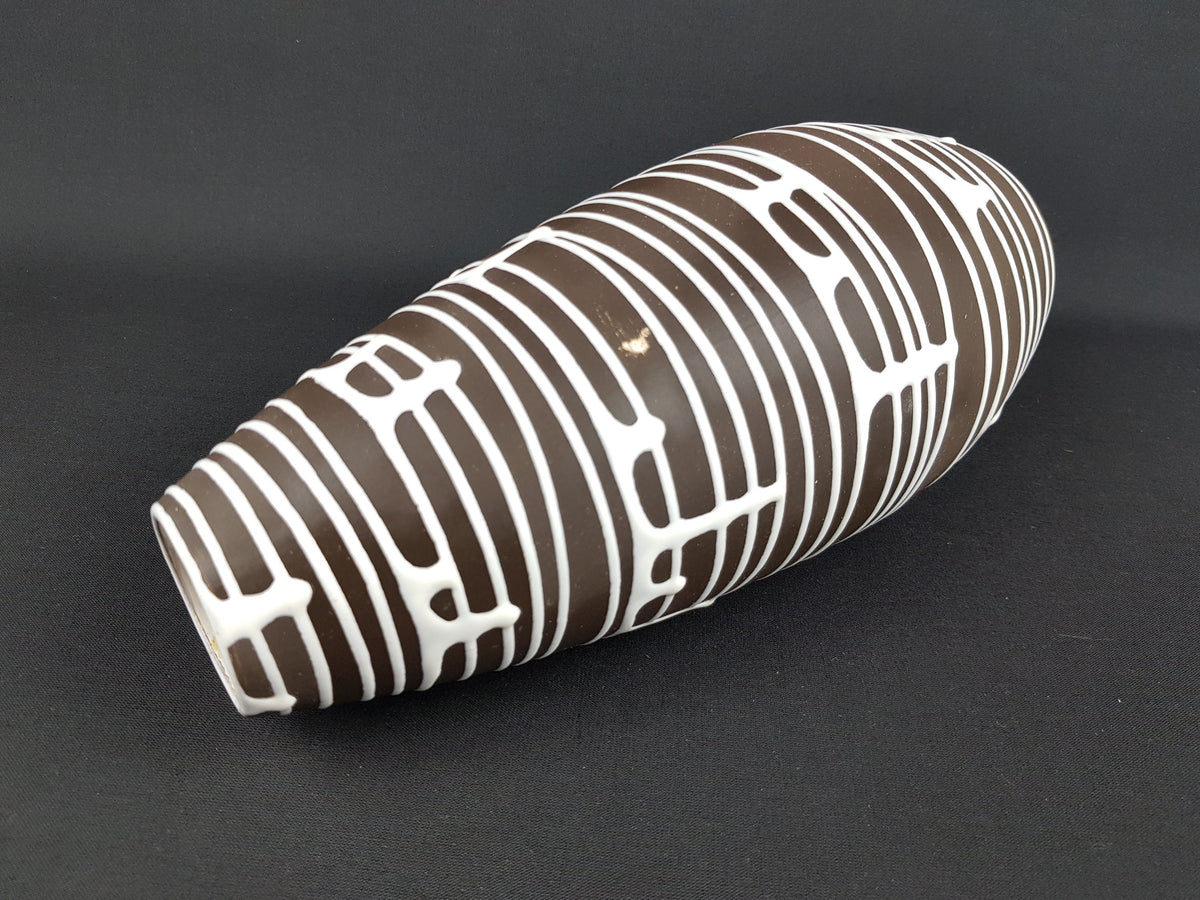 Vintage 1950s SCHLOSSBERG KERAMIK Fat Lava Vase 237/29 with decor Roulette by Liesel Spornhauer