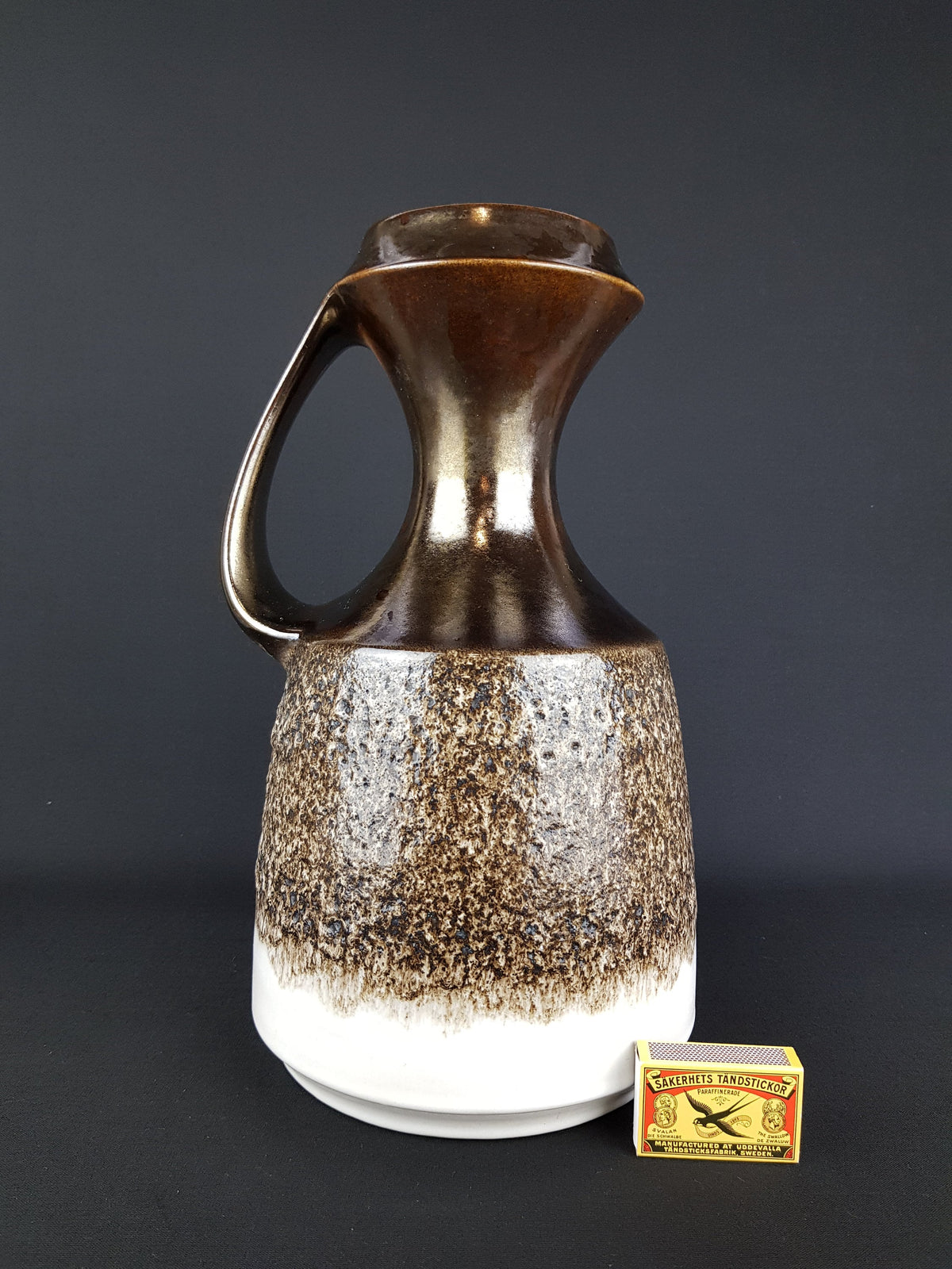 Large Vintage 1960s STEULER KERAMIK Fat Lava Vase 315/35 West German Pottery