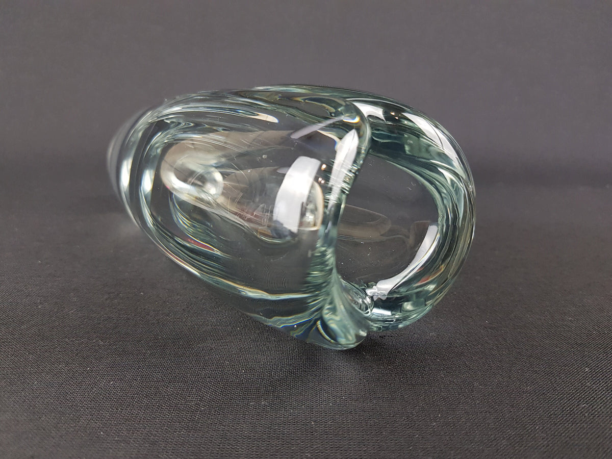 Vintage Signed NUUTAJÄRVI NOTSJÖ Glass Vase by K. FRANCK Finland Scandinavia 1958s