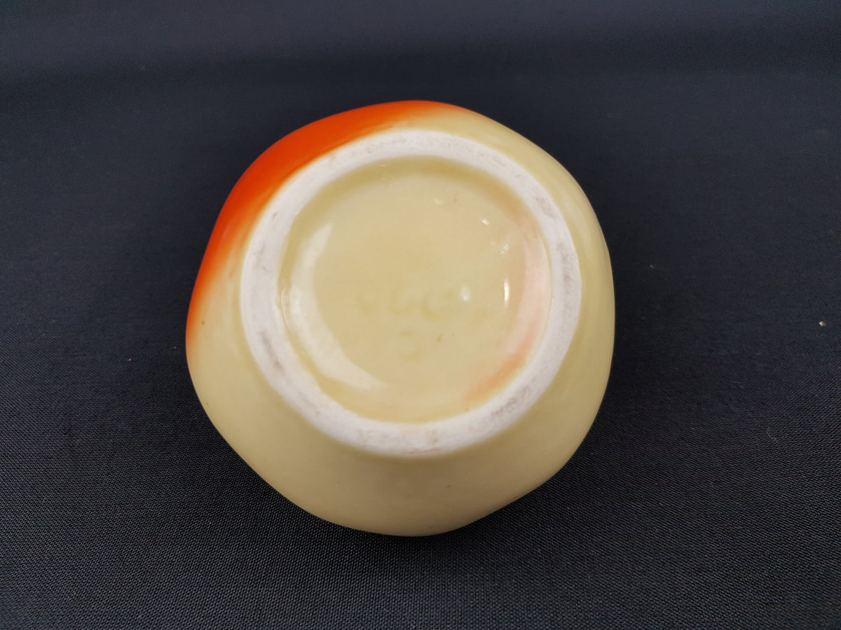 Vintage Marmalade JAR with Lid APPLE design 1960s West German Pottery