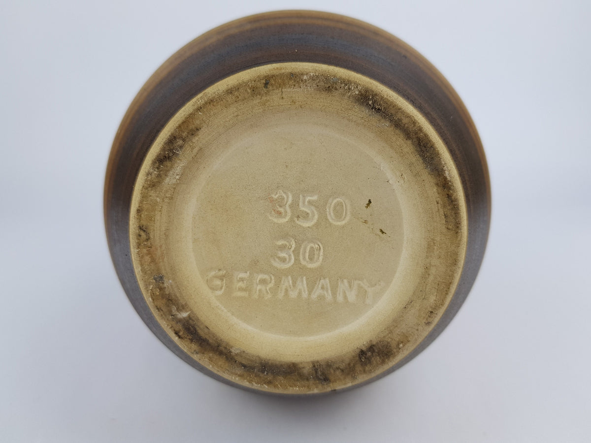 Vintage DÜMLER & BREIDEN Caramel Brown Handled Vase 350 30 West German Pottery 1960s