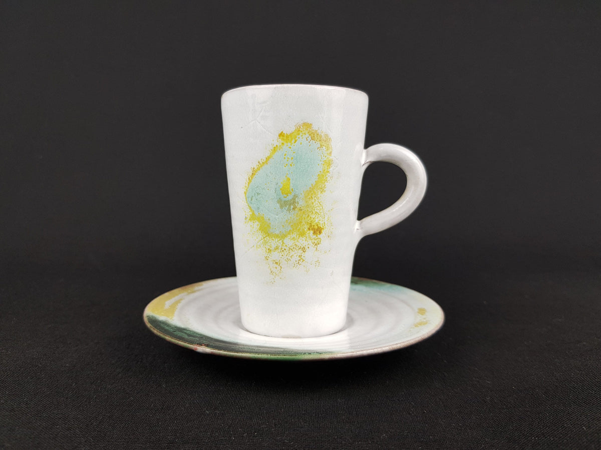 Vintage D.O.K. DE OLDE KRUYK Cup and Saucer Dutch Pottery 1970s