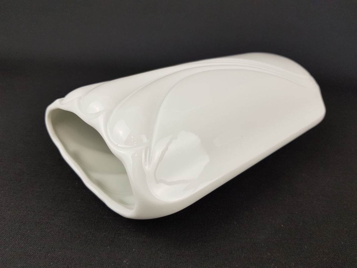 Vintage White Porcelain Vase 1713 24 West German Bavaria 1960s 1970s