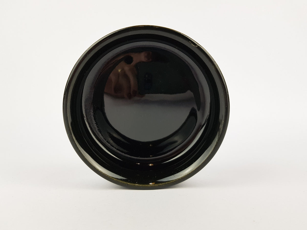Vintage VEB HALDENSLEBEN Black Bowl 802B East German Pottery 1960s
