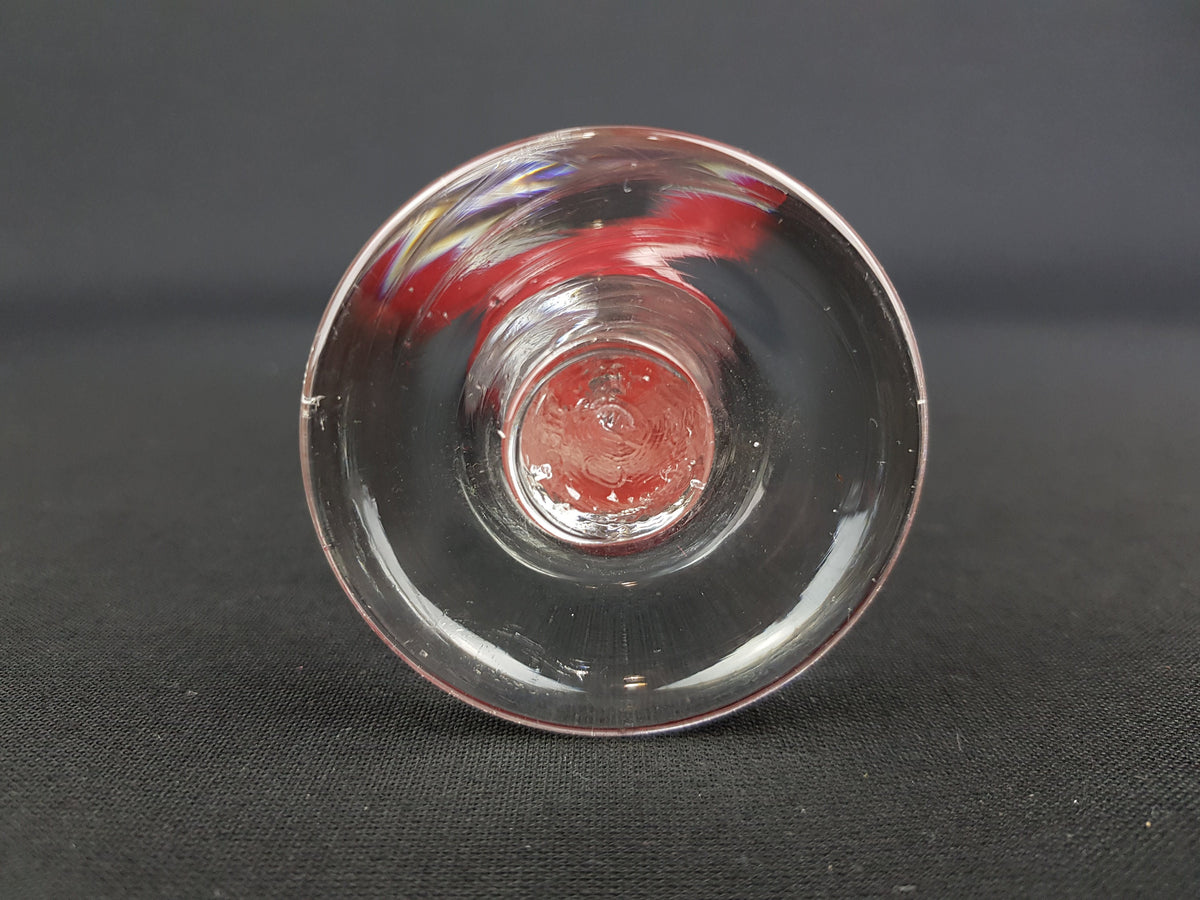 Vintage AIR TWIST STEM Glass Candle Holder 1970s Italian / Czech