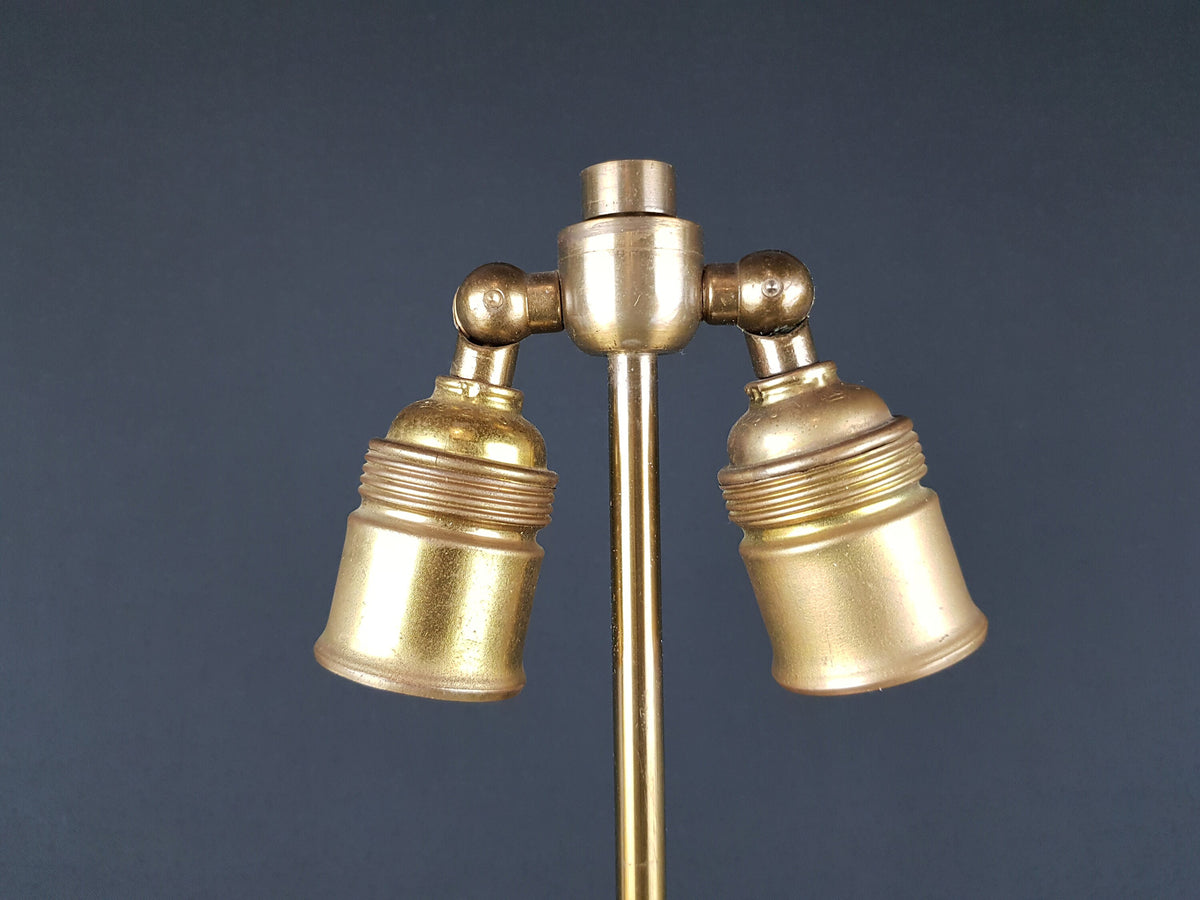 Unique Vintage Beige and Brown Ceramic Table Lamp by WALBURGA KÜLZ West Germany Studio Pottery 1970s