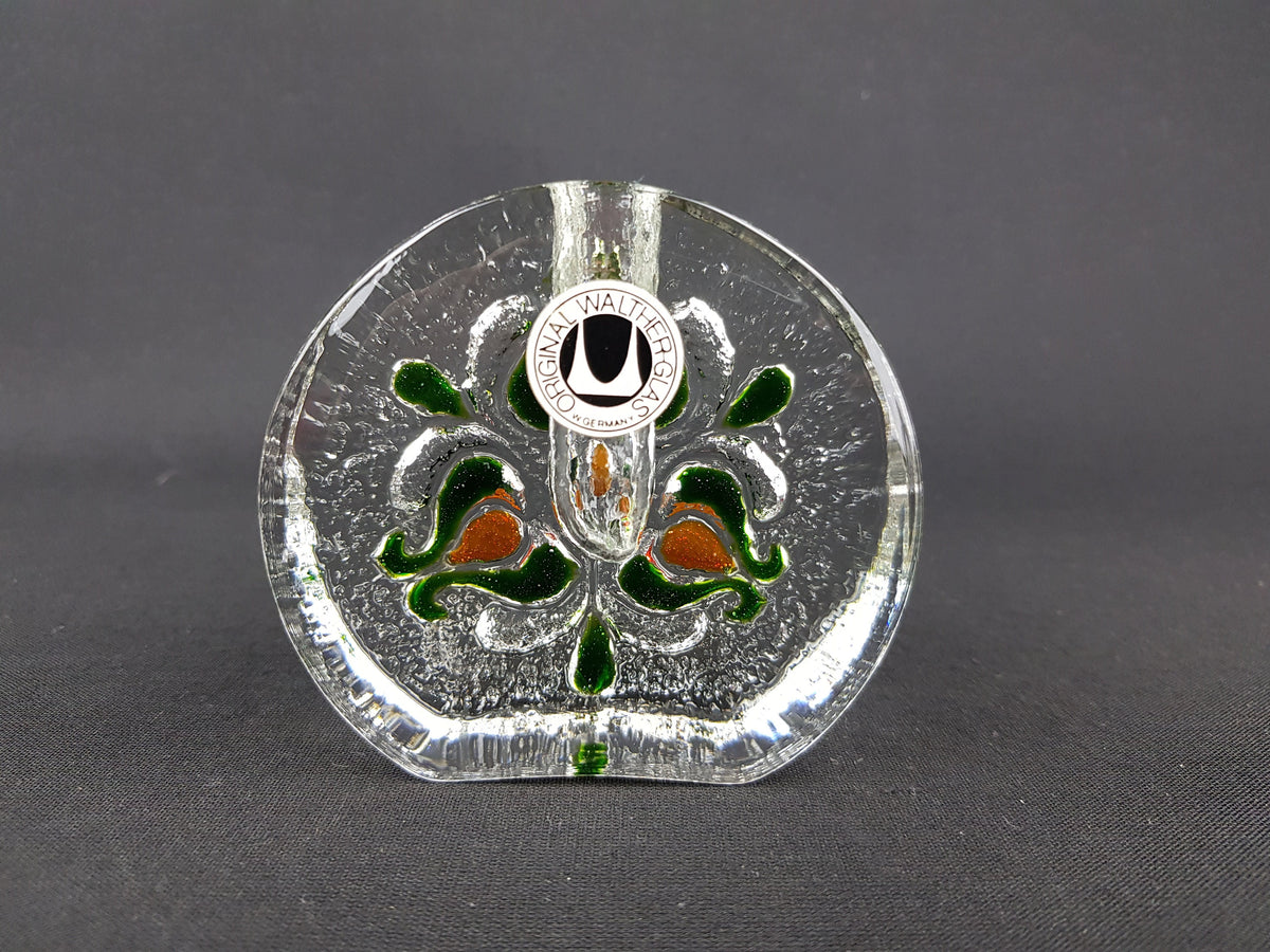 Vintage WALTHER SOHNE Solifleur Transparent Glass Vase West Germany 1960s 1970s