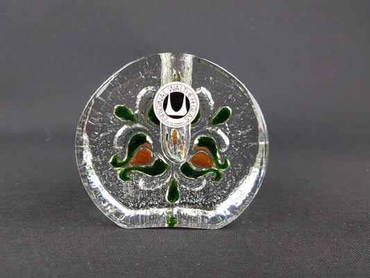 Vintage WALTHER SOHNE Solifleur Transparent Glass Vase West Germany 1960s 1970s