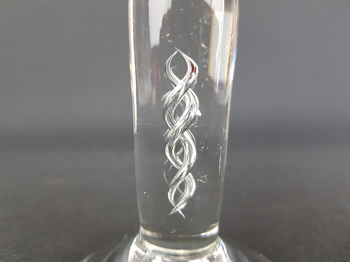 Vintage AIR TWIST STEM Glass Candle Holder 1970s Italian / Czech