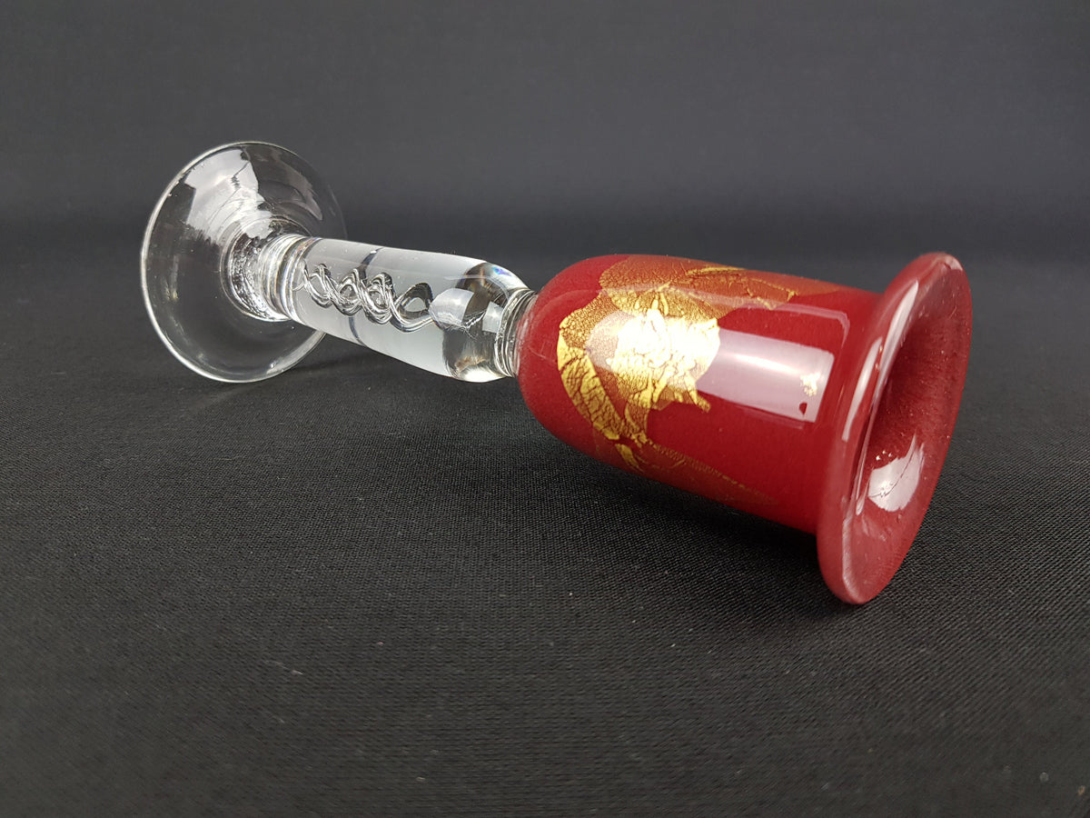 Vintage AIR TWIST STEM Glass Candle Holder 1970s Italian / Czech