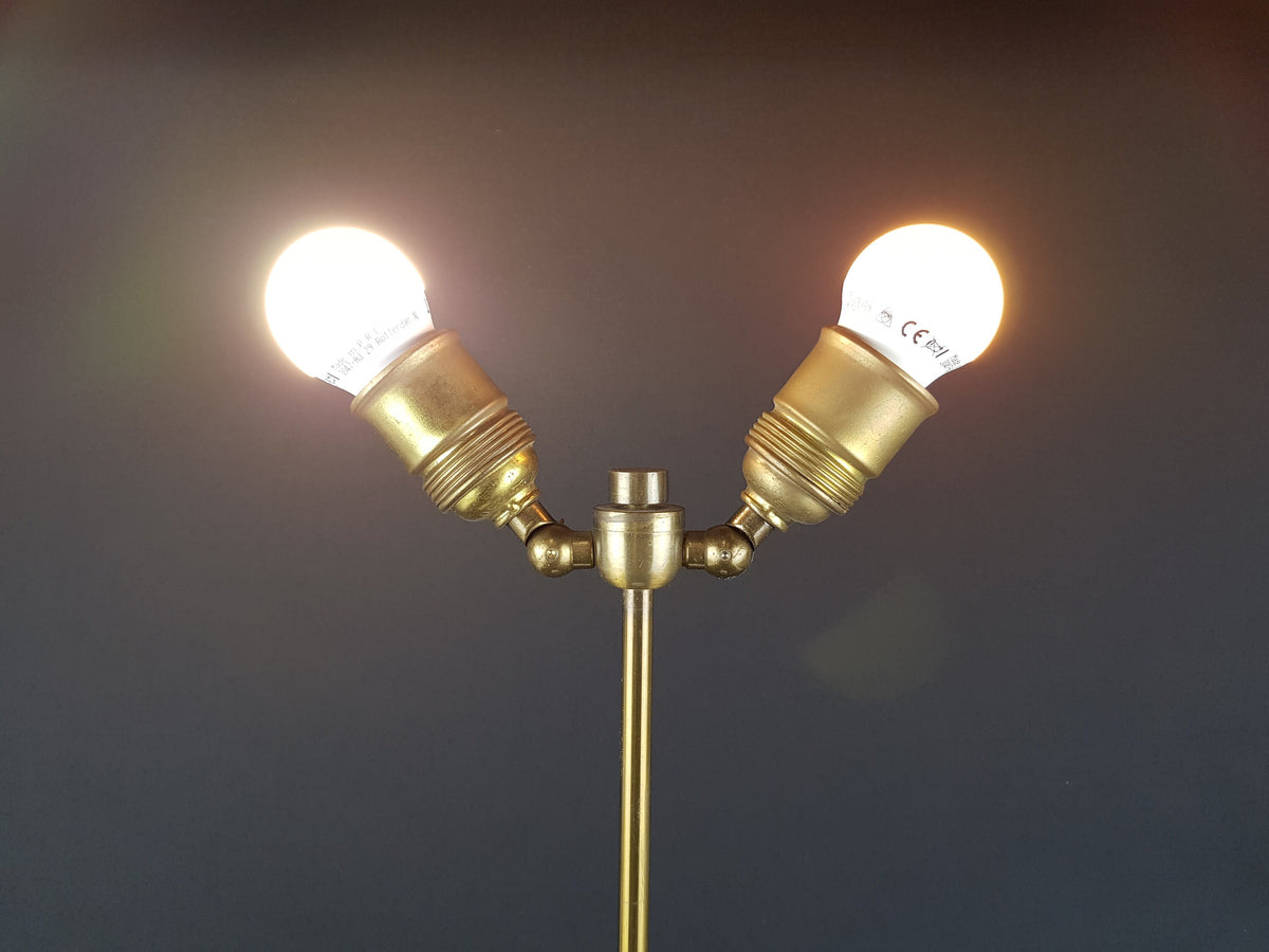 Unique Vintage Beige and Brown Ceramic Table Lamp by WALBURGA KÜLZ West Germany Studio Pottery 1970s