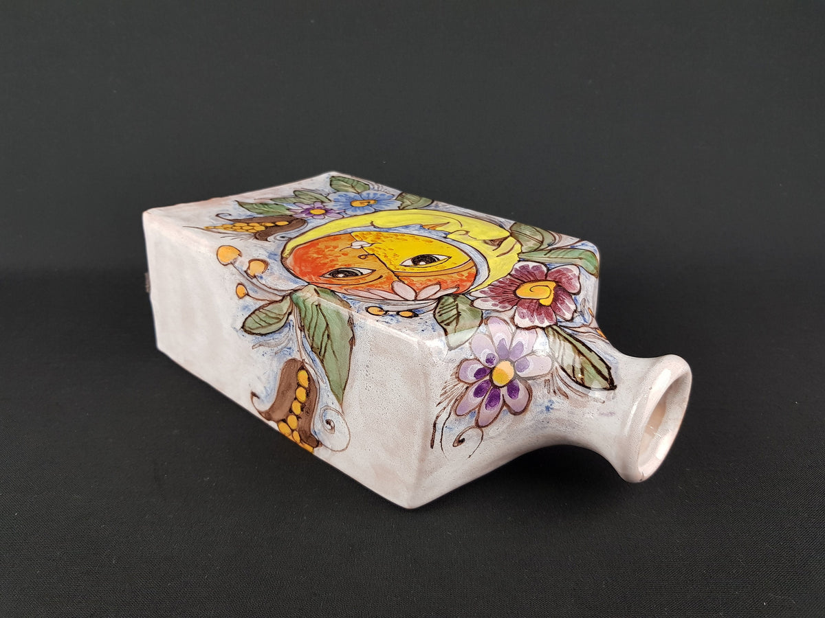 Vintage Italian Hand painted Vase by Elio Schiavon and Gunter Erhart for SKK Ceramic Studio 1960s