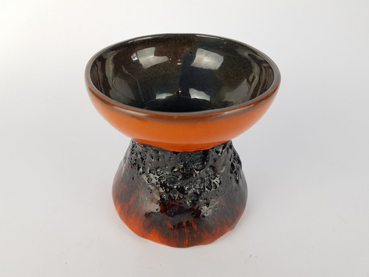 Vintage Orange KREUTZ KERAMIK Diabolo Fat lava Vase 430 West German Pottery 1970