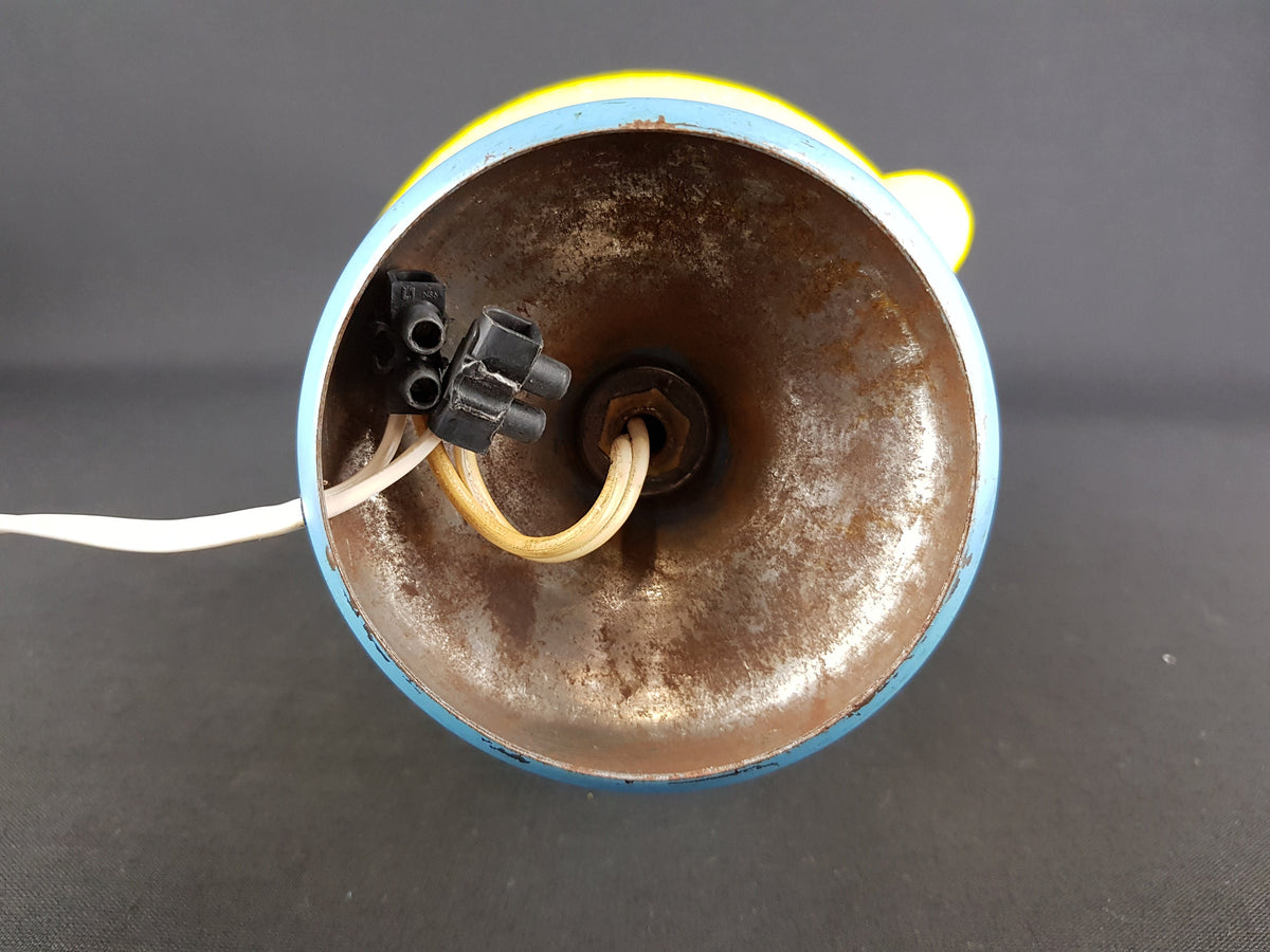 Vintage MANCIOLI Yellow Table Lamp Italian Art Pottery Raymor 1960s
