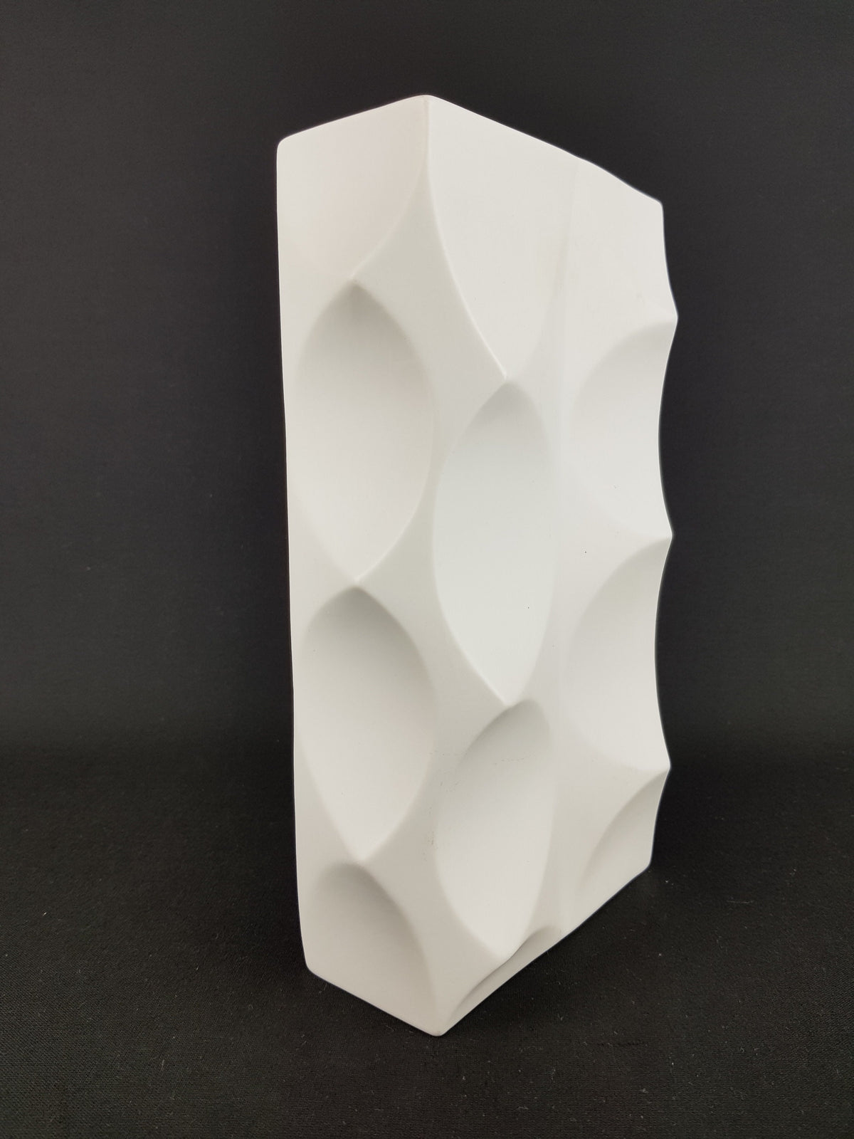 Vintage Rare HUTSCHENREUTHER PORZELLAN Op Art Decor Porcelain Fuchs Vase West German Pottery