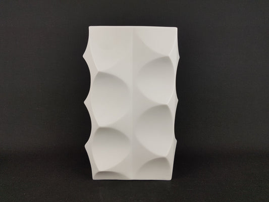 Vintage Rare HUTSCHENREUTHER PORZELLAN Op Art Decor Porcelain Fuchs Vase West German Pottery