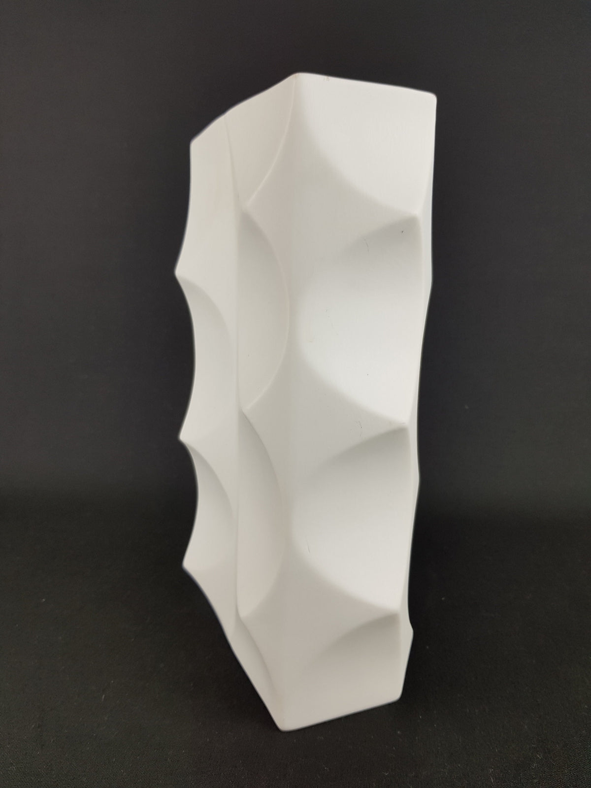 Vintage Rare HUTSCHENREUTHER PORZELLAN Op Art Decor Porcelain Fuchs Vase West German Pottery