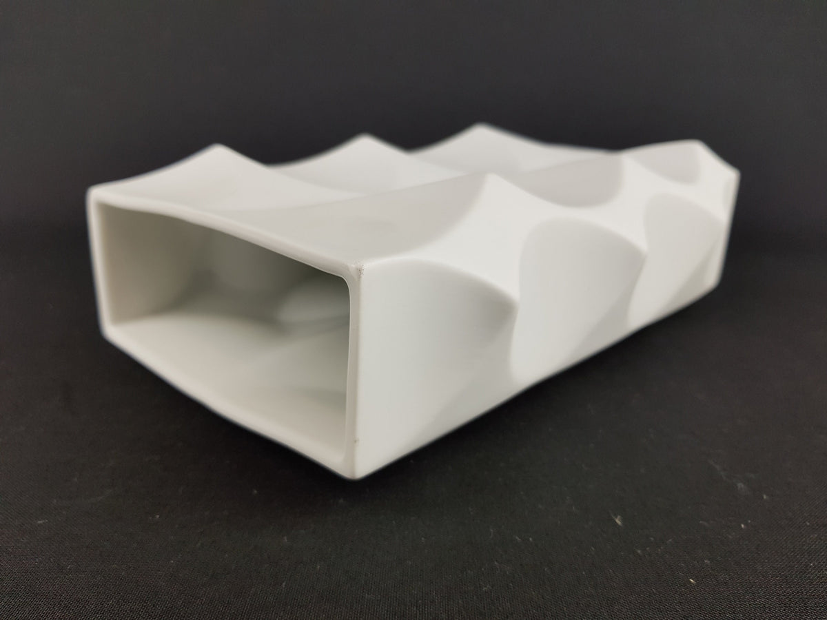 Vintage Rare HUTSCHENREUTHER PORZELLAN Op Art Decor Porcelain Fuchs Vase West German Pottery