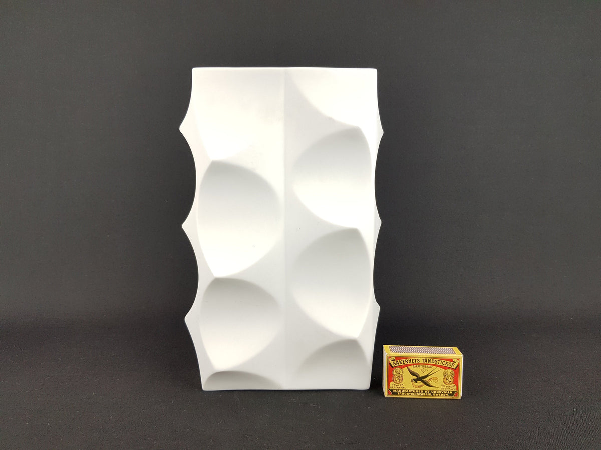 Vintage Rare HUTSCHENREUTHER PORZELLAN Op Art Decor Porcelain Fuchs Vase West German Pottery