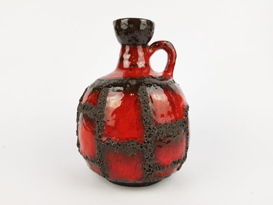 Vintage RUSCHA KERAMIK Fat Lava Vase with Costa decor 333 West German Pottery