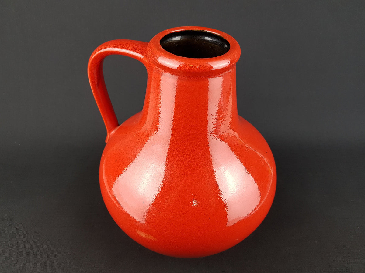 Vintage DÜMLER & BREIDEN Handled Red Vase 315 25 West German Pottery 1970s