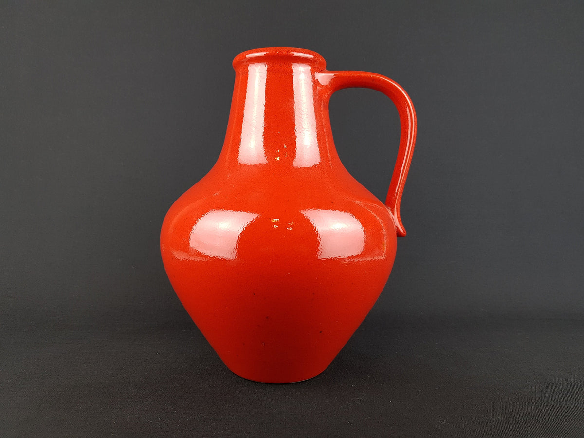 Vintage DÜMLER & BREIDEN Handled Red Vase 315 25 West German Pottery 1970s