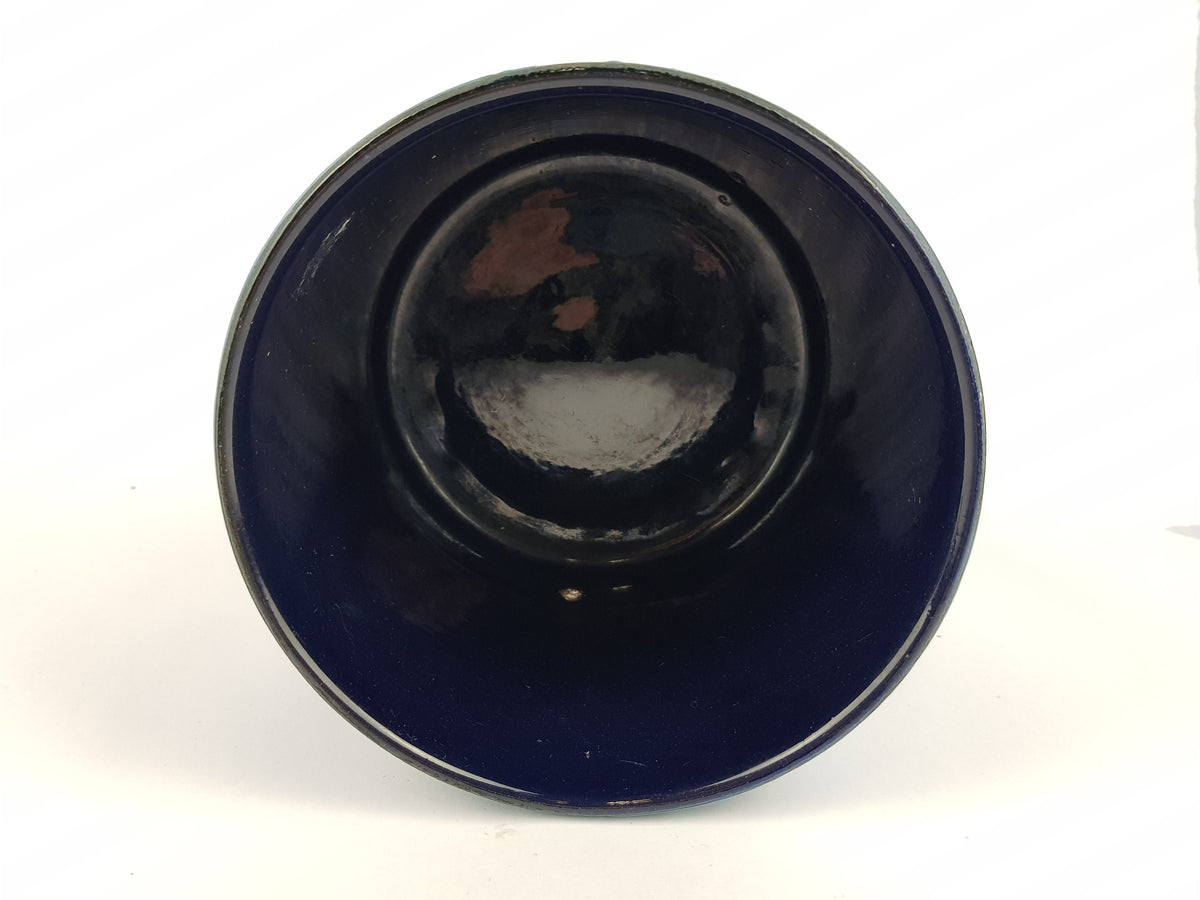Vintage MAREI KERAMIK Blue Hand Painted Planter Flower Pot West German Pottery 1960s