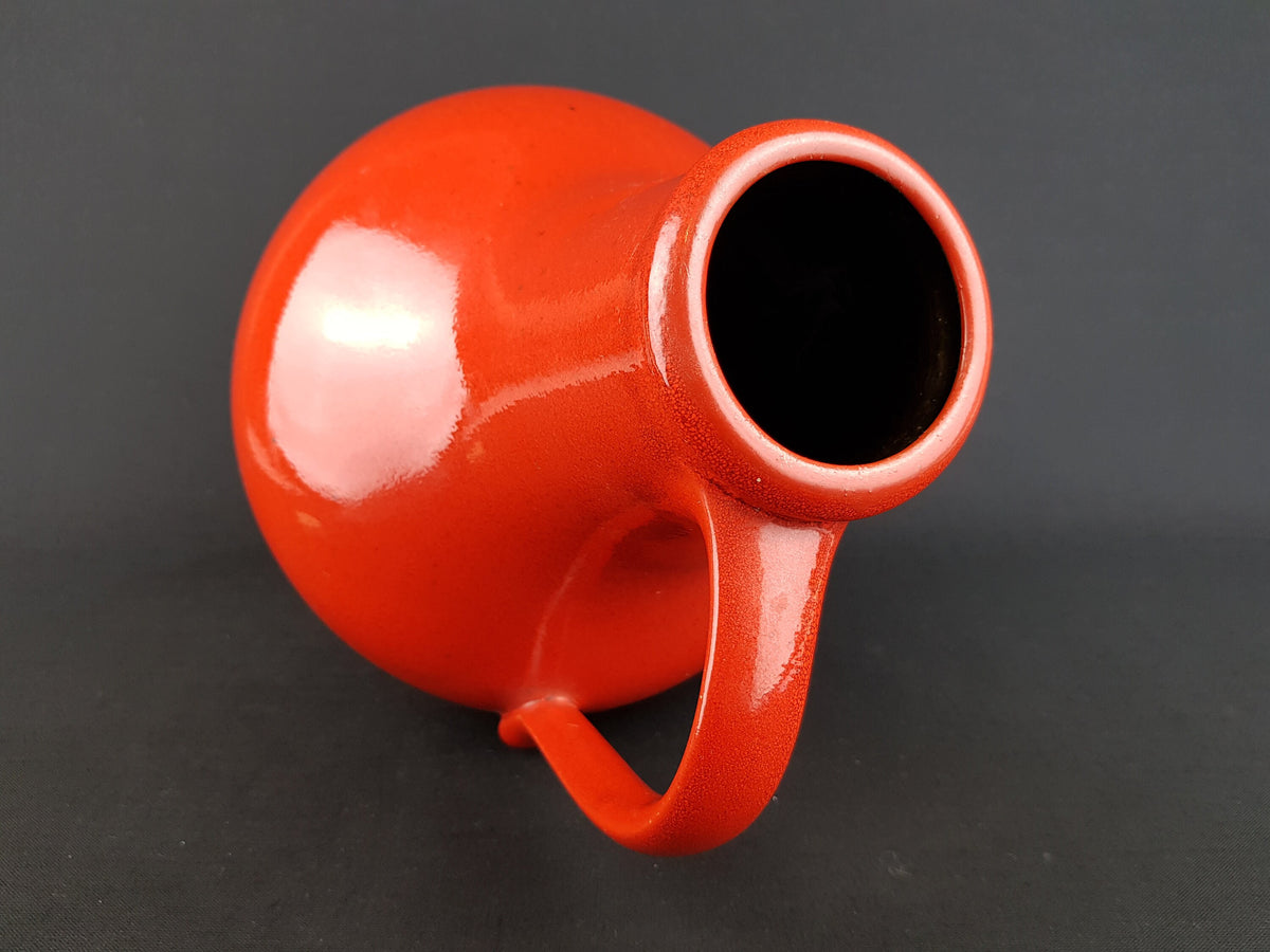 Vintage DÜMLER & BREIDEN Handled Red Vase 315 25 West German Pottery 1970s