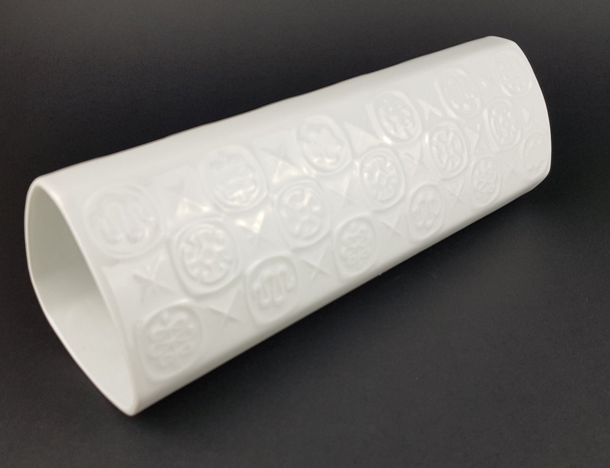 Vintage AK KAISER Porzellan 3D Relief Porcelain Vase West German Pottery 1970s
