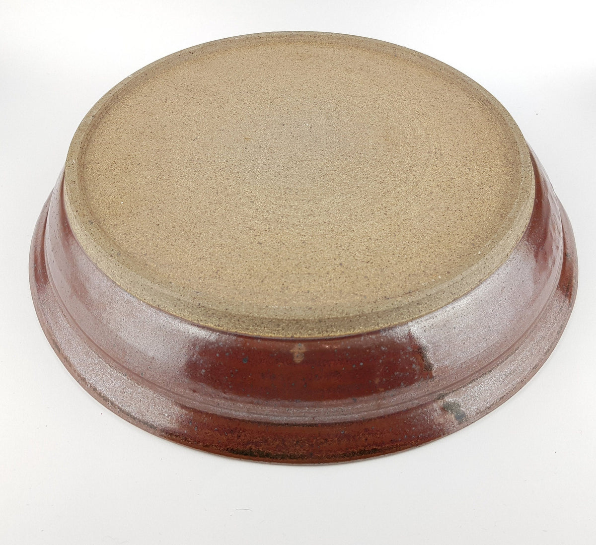 Vintage STUDIO ART POTTERY Turquoise and Brown Bowl from West Germany 1960s