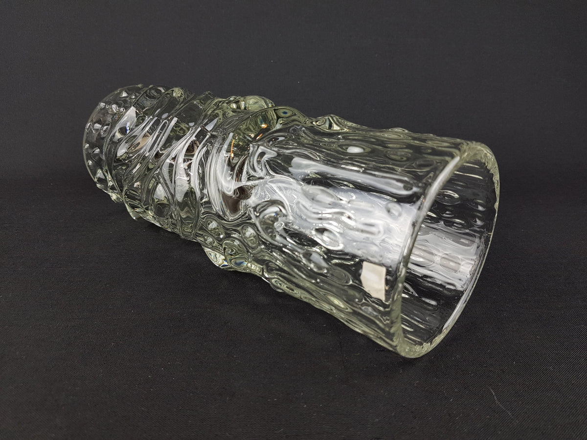 Rare Vintage HERMANOVA Clear Glass Vase from Czech Republic by Frantisek Peceny SKLO Union 1979s