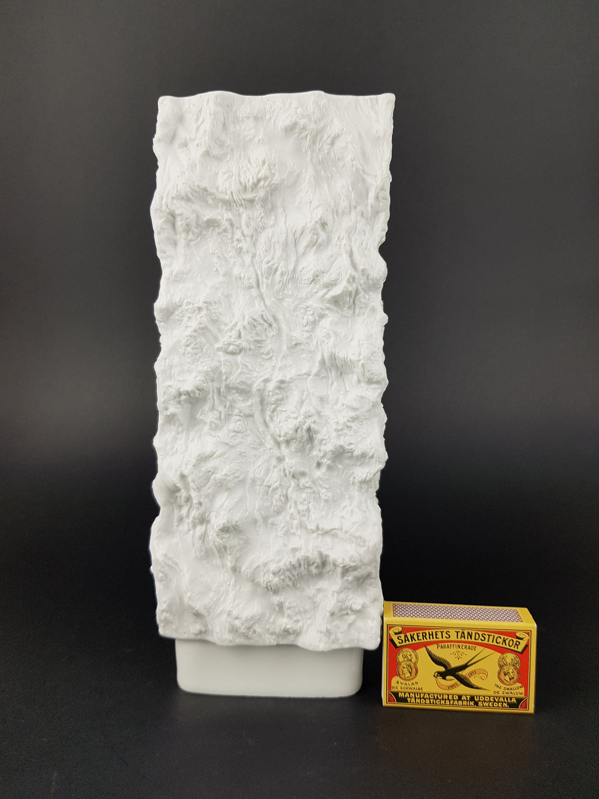 Vintage SCHERZER PORZELLAN Bark Vase West Germany Bavaria 1960-70s