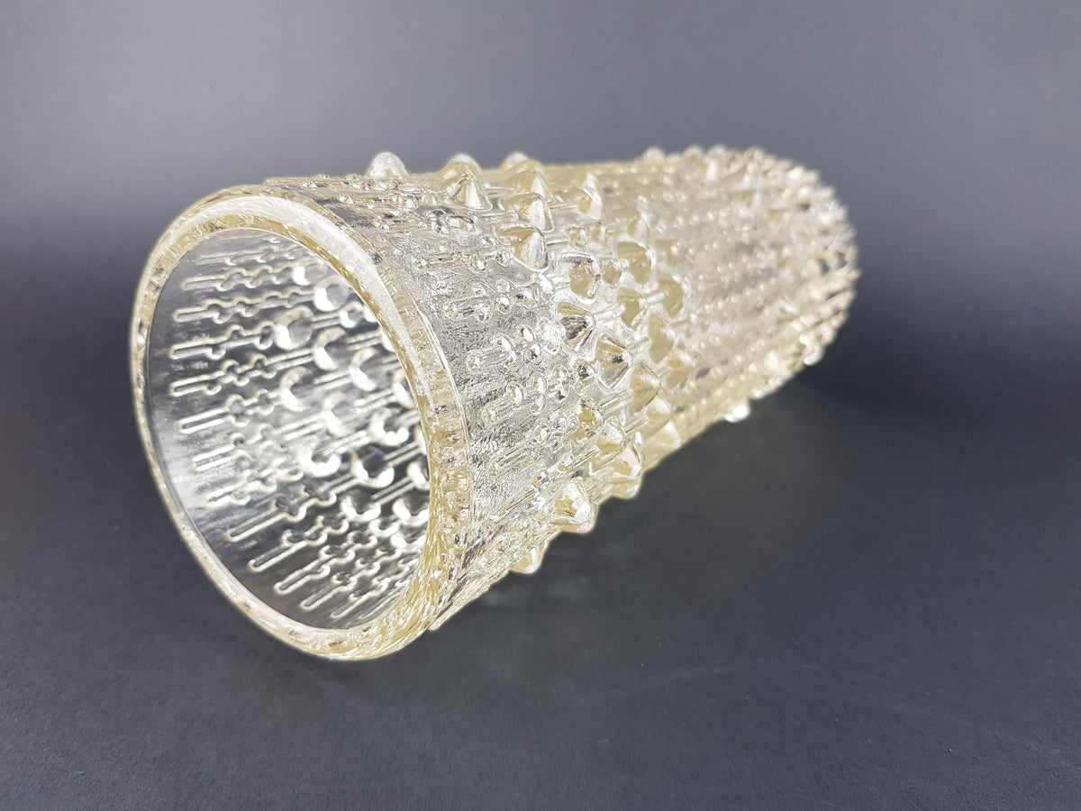 Vintage 1974s HERMANOVA Clear Glass Vase from Czech Republic by Frantisek Peceny